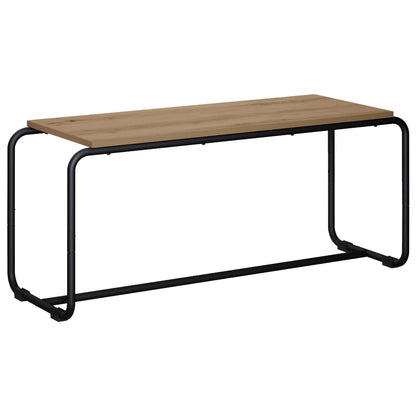 TV-standaard 98 x 35.5 x 42 cm Artisanaal eiken Bewerkt hout