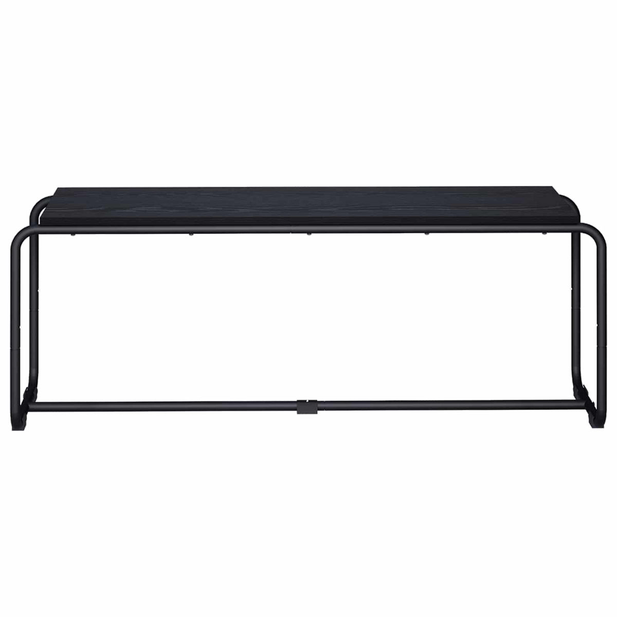 TV-standaard 113.5 x 35.5 x 42 cm Zwart eiken Bewerkt hout