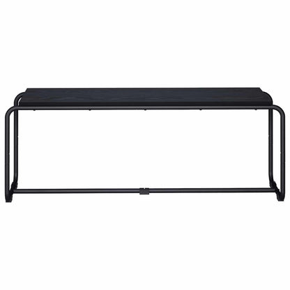 TV-standaard 113.5 x 35.5 x 42 cm Zwart eiken Bewerkt hout