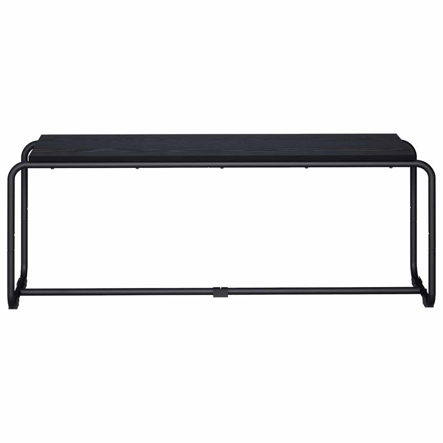 TV-standaard 113.5 x 35.5 x 42 cm Zwart eiken Bewerkt hout