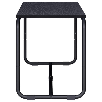 TV-standaard 113.5 x 35.5 x 42 cm Zwart eiken Bewerkt hout