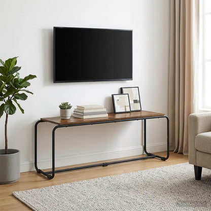 TV-standaard 113.5 x 35.5 x 42 cm Gerookt eiken Bewerkt hout