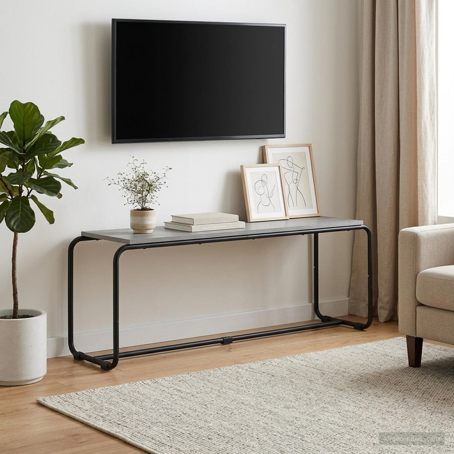 TV-standaard 113.5 x 35.5 x 42 cm Grijs Sonoma Bewerkt hout