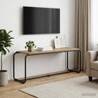 Tv-standaard 113.5x35.5x42 cm eiken bewerkt hout