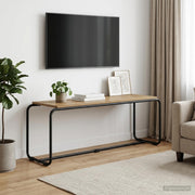 Tv-standaard 113.5x35.5x42 cm eiken bewerkt hout