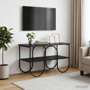 Tv-standaard 80x40x50 cm zwart eiken