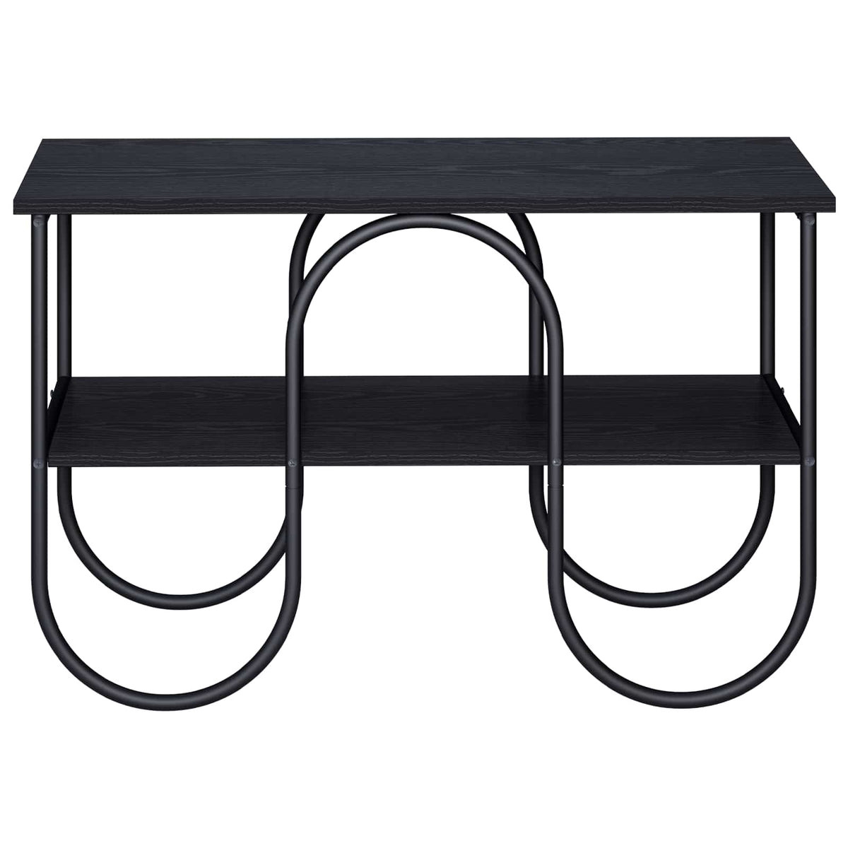 TV-standaard 80 x 40 x 50 cm Zwart eiken Bewerkt hout