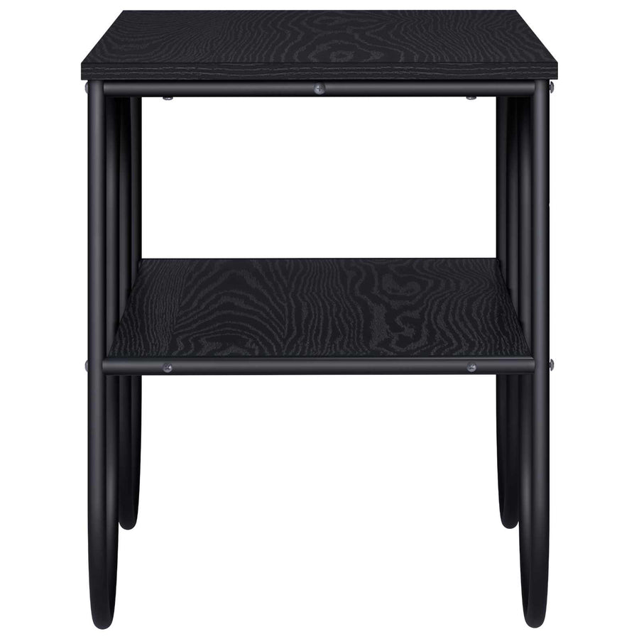 TV-standaard 80 x 40 x 50 cm Zwart eiken Bewerkt hout
