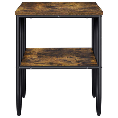 TV-standaard 80 x 40 x 50 cm Gerookt eiken Bewerkt hout