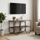 Tv-meubel 80x40x50 cm bewerkt hout staal