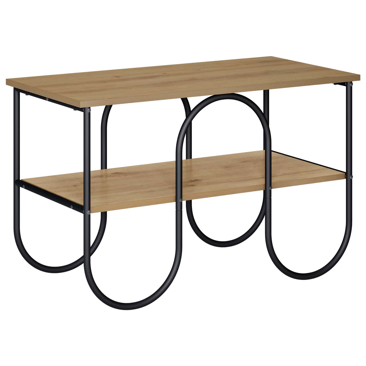 TV-standaard 80 x 40 x 50 cm Artisanaal eiken Bewerkt hout
