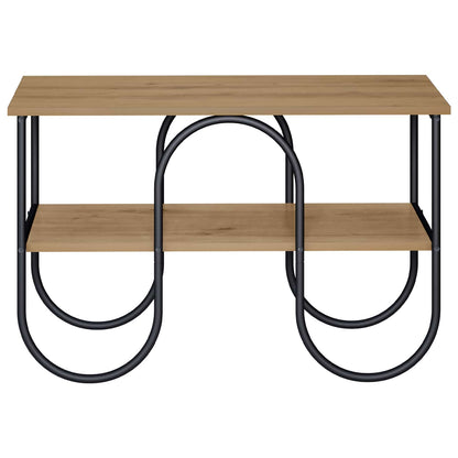 TV-standaard 80 x 40 x 50 cm Artisanaal eiken Bewerkt hout
