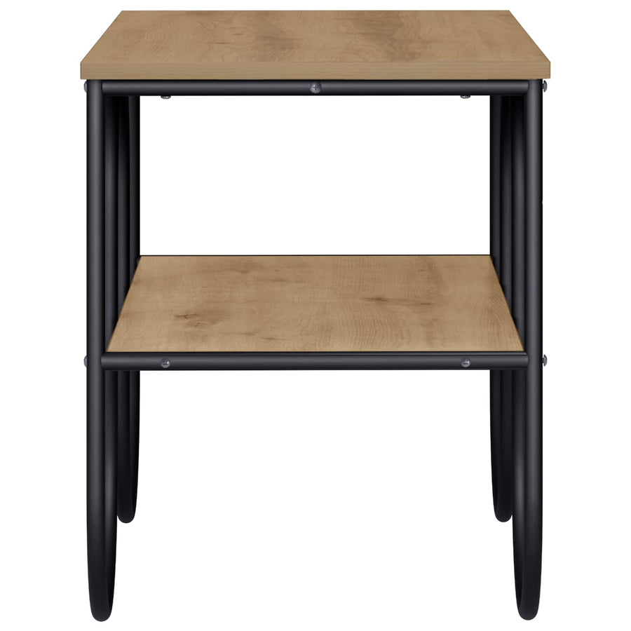 TV-standaard 80 x 40 x 50 cm Artisanaal eiken Bewerkt hout