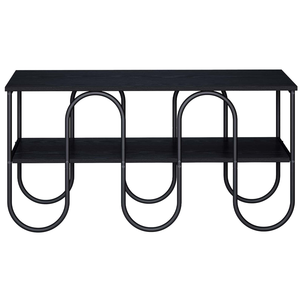 TV-standaard 100 x 40 x 50 cm Zwart eiken Bewerkt hout