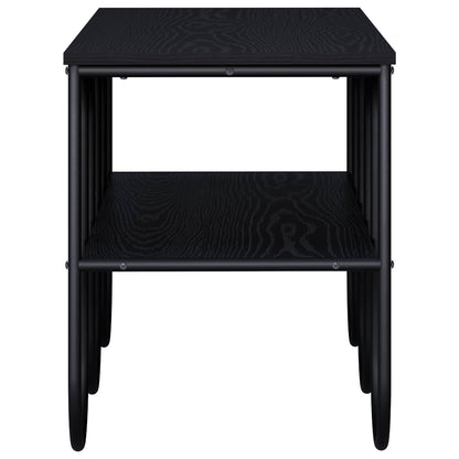 TV-standaard 100 x 40 x 50 cm Zwart eiken Bewerkt hout