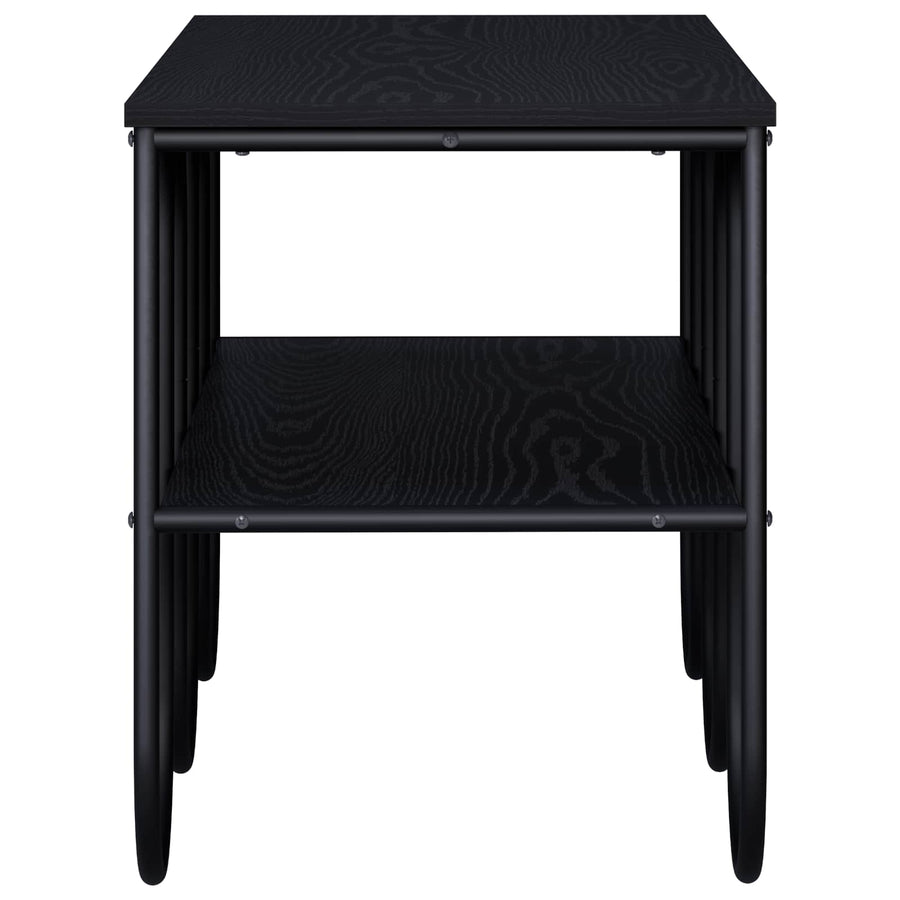 TV-standaard 100 x 40 x 50 cm Zwart eiken Bewerkt hout