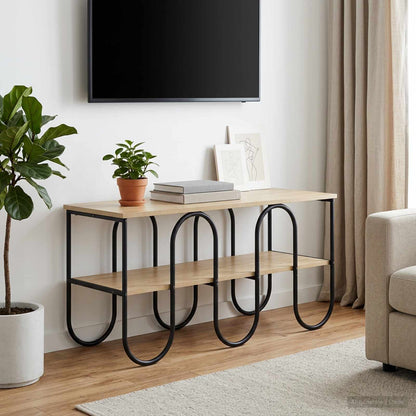 TV-standaard 100 x 40 x 50 cm Sonoma Eiken Bewerkt hout