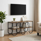 Tv-meubel 100x40x50 cm gerookt eiken bewerkt hout
