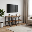 Tv-standaard 100x40x50 cm oud hout metaal
