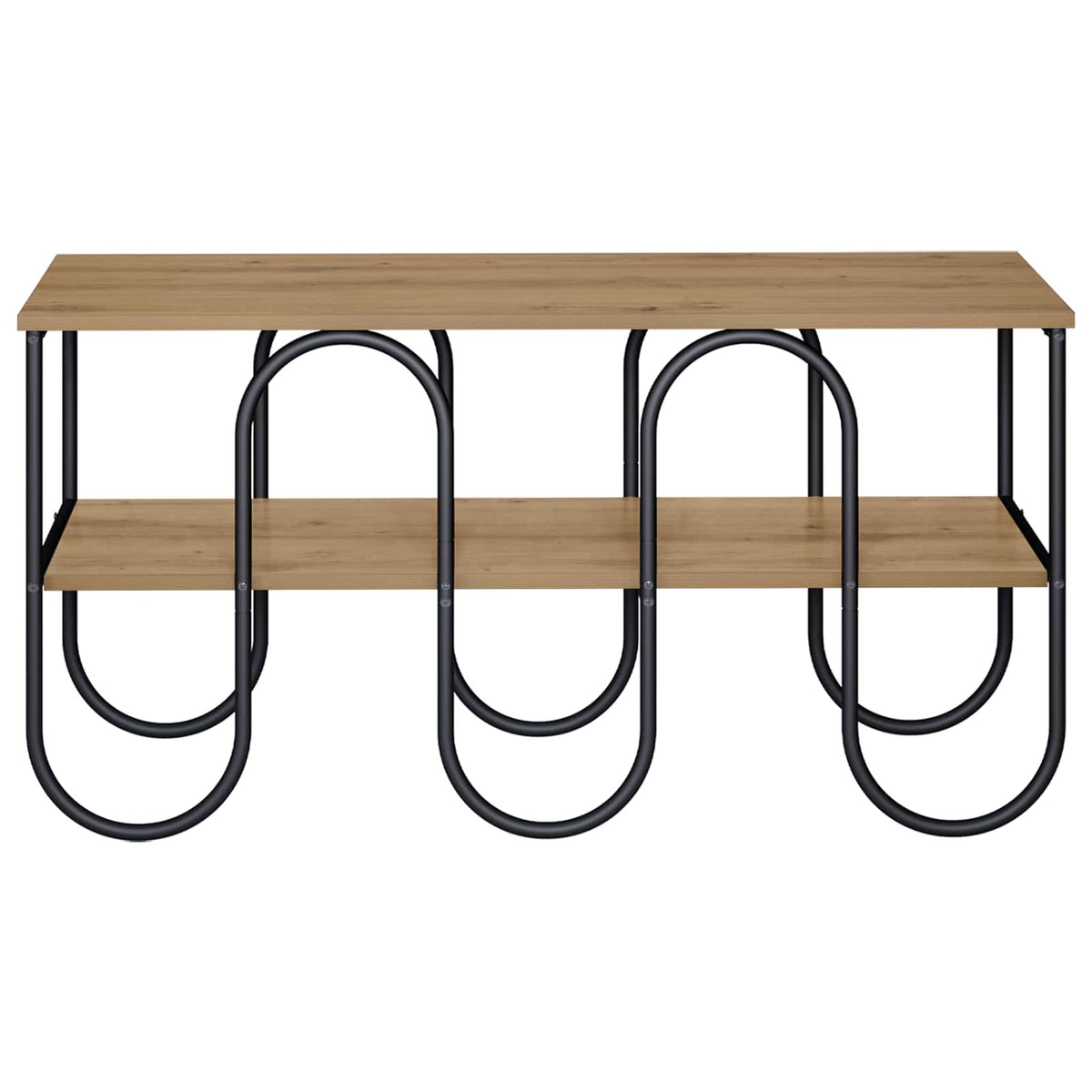 TV-standaard 100 x 40 x 50 cm Artisanaal eiken Bewerkt hout