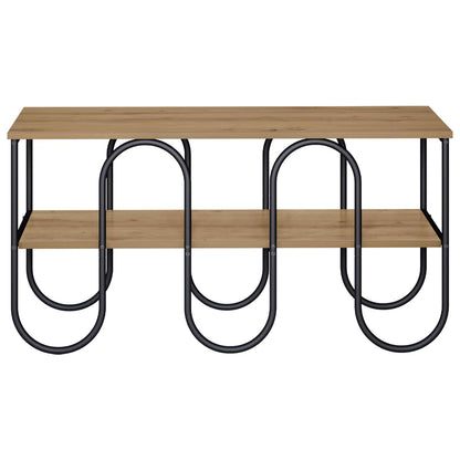 TV-standaard 100 x 40 x 50 cm Artisanaal eiken Bewerkt hout