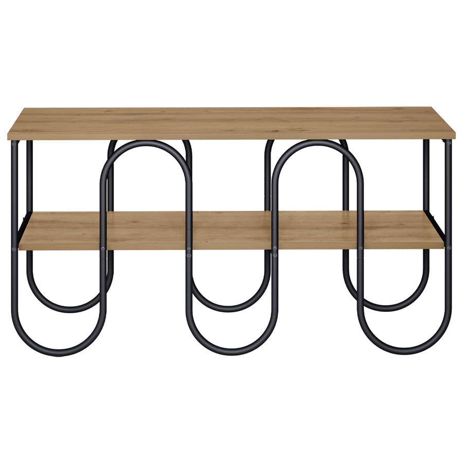 TV-standaard 100 x 40 x 50 cm Artisanaal eiken Bewerkt hout