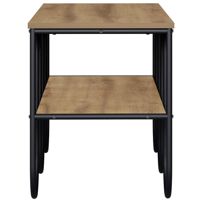 TV-standaard 100 x 40 x 50 cm Artisanaal eiken Bewerkt hout