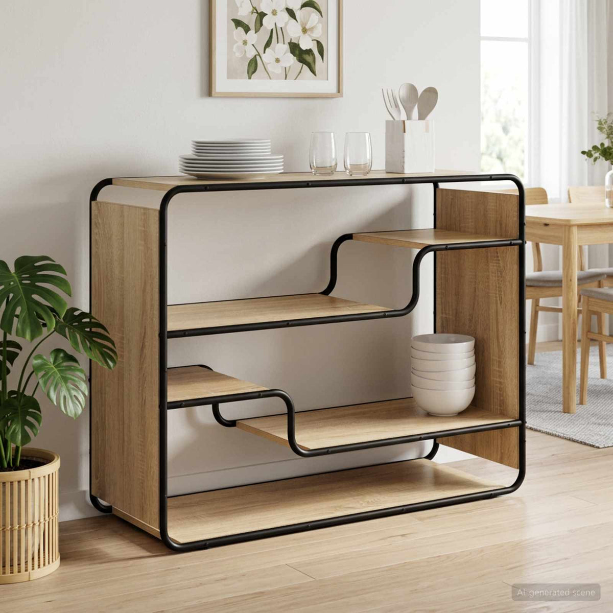 Dressoir Sonoma Eiken 98 x 37.5 x 75.5 cm Bewerkt hout