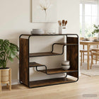 Dressoir gerookt eiken 98x37.5x75.5 cm metaal