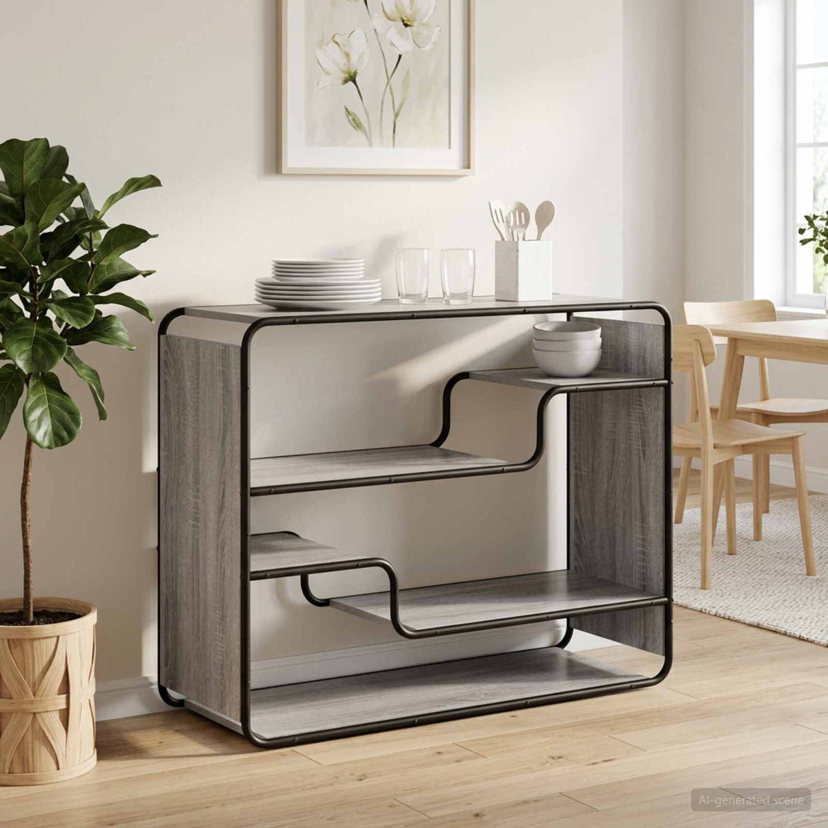 Dressoir Grijs Sonoma 98 x 37.5 x 75.5 cm Bewerkt hout