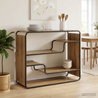 Dressoir bewerkt hout 98x37.5x75.5 cm artisanaal eiken