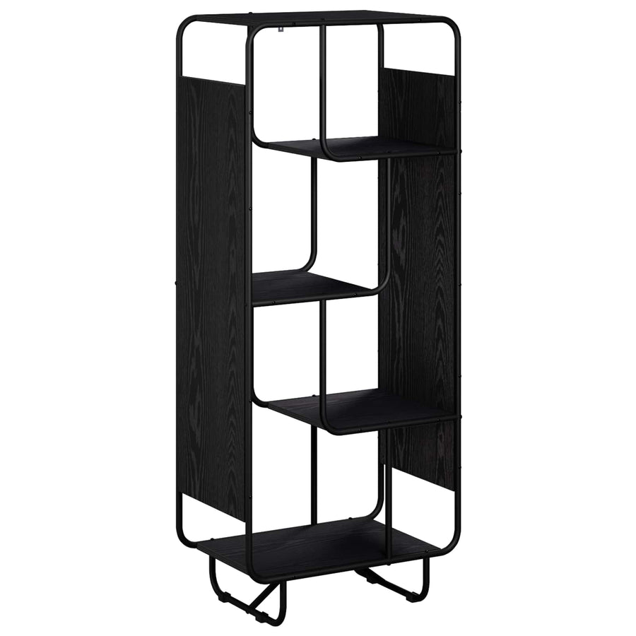 Hoge kast Zwart eiken 60 x 37,5 x 144 cm Bewerkt hout