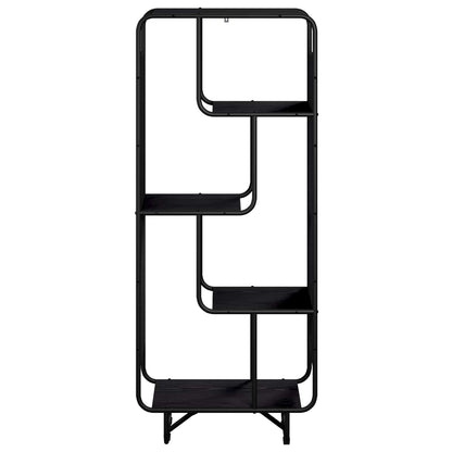 Hoge kast Zwart eiken 60 x 37,5 x 144 cm Bewerkt hout