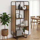 Hoge kast 60x37,5x144 cm artisanaal eiken bewerkt hout