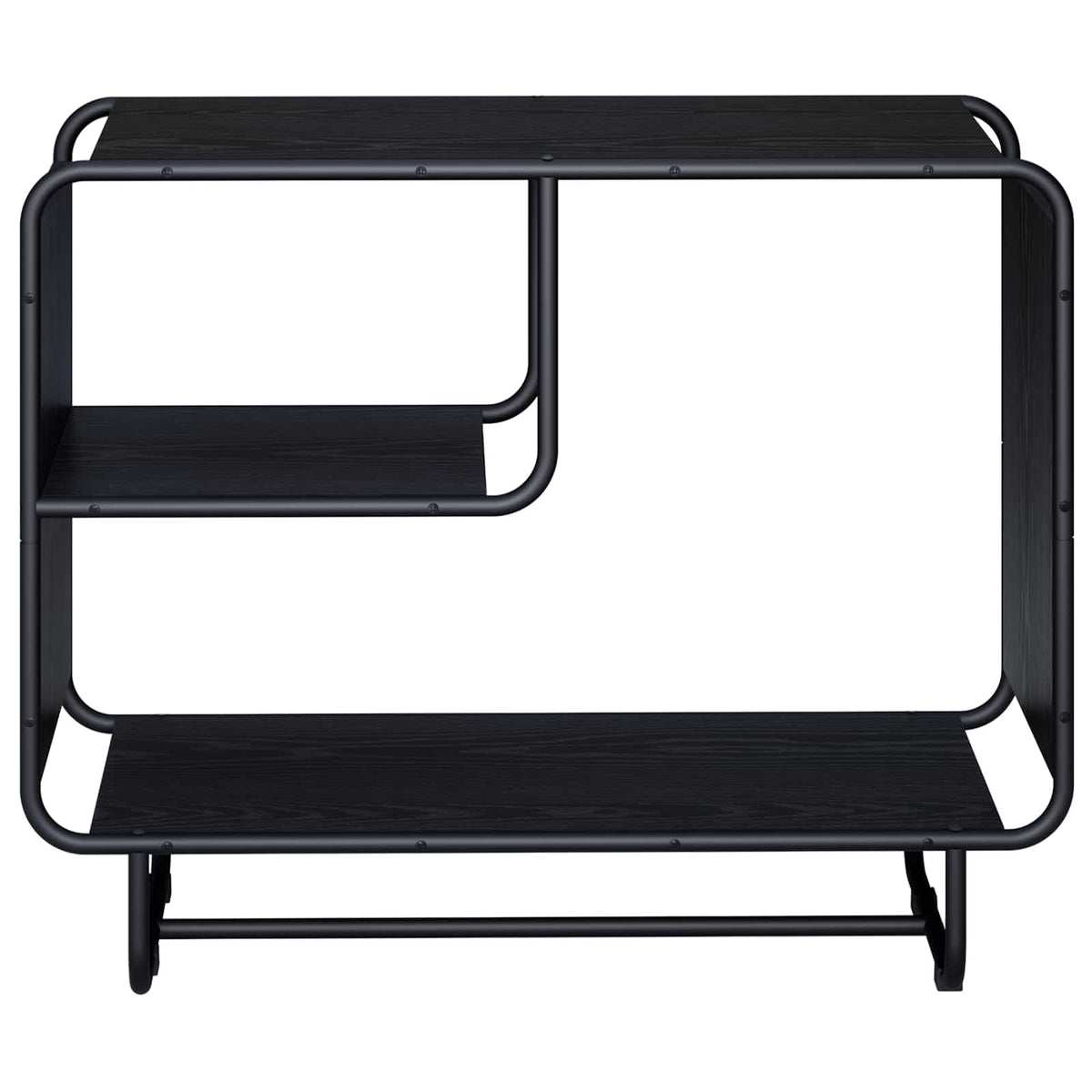 Dressoir Zwart eiken 80 x 37.5 x 64.5 cm Bewerkt hout