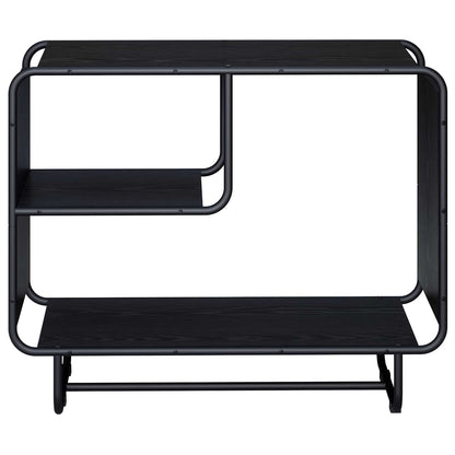 Dressoir Zwart eiken 80 x 37.5 x 64.5 cm Bewerkt hout