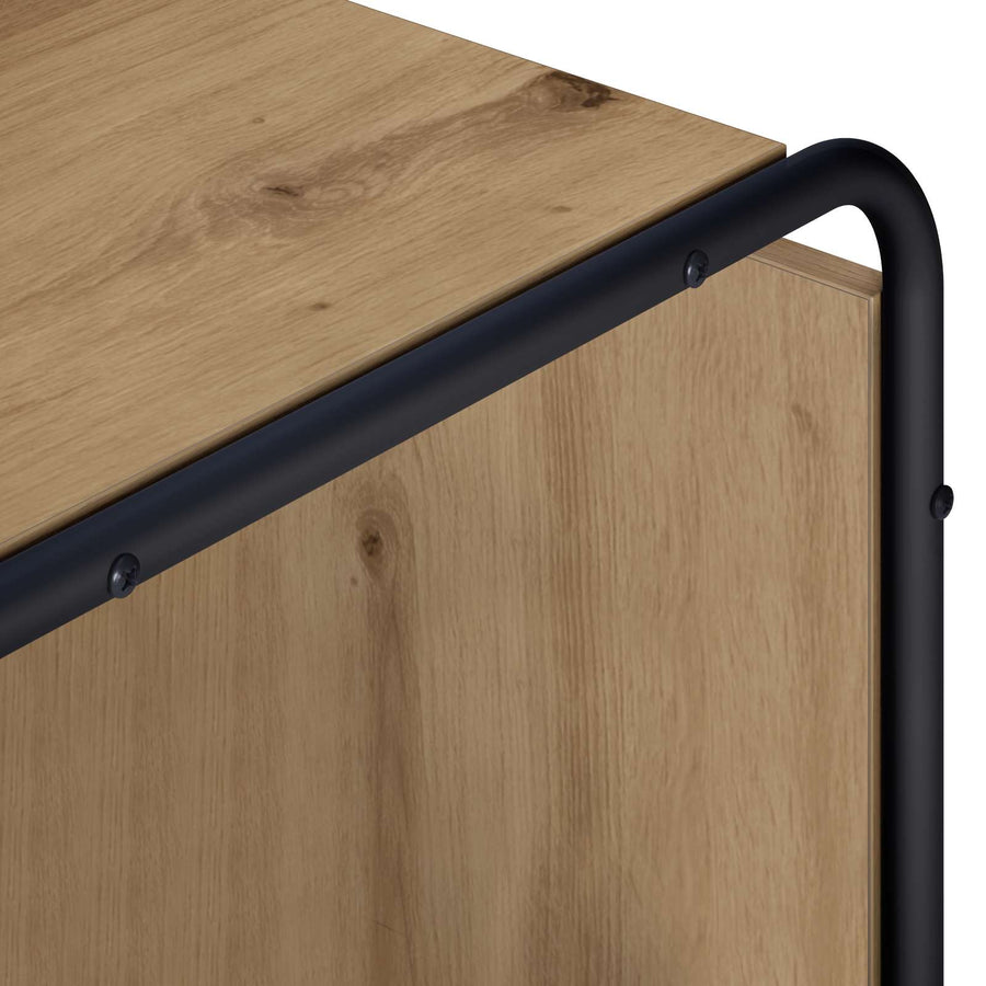 Dressoir Artisanaal eiken 80 x 37.5 x 64.5 cm Bewerkt hout