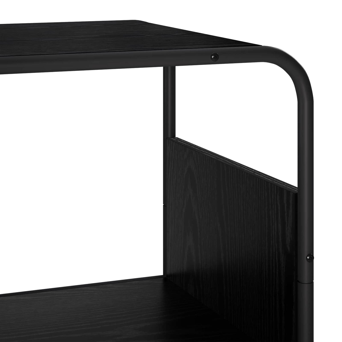 Hoge kast Zwart eiken 80 x 37,5 x 144 cm Bewerkt hout