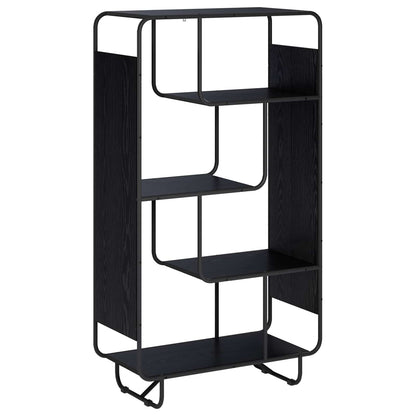 Hoge kast Zwart eiken 80 x 37,5 x 144 cm Bewerkt hout