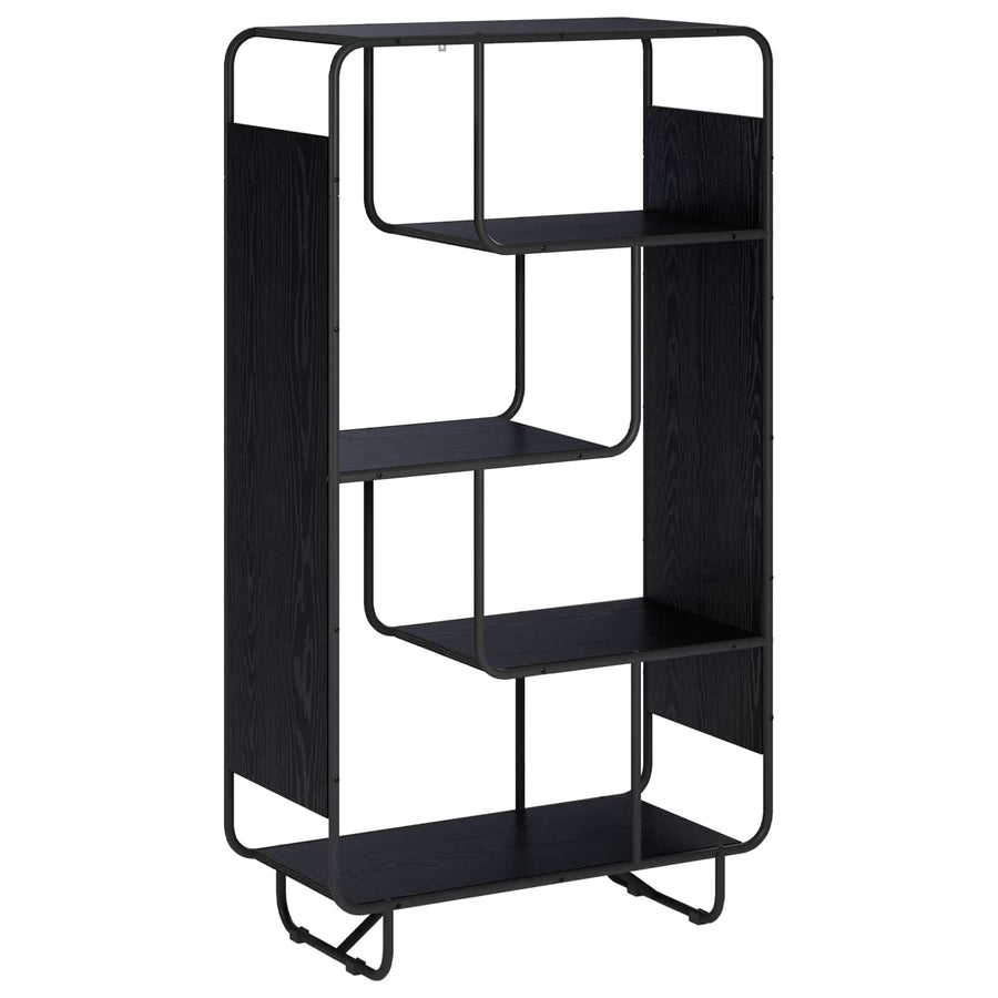 Hoge kast Zwart eiken 80 x 37,5 x 144 cm Bewerkt hout