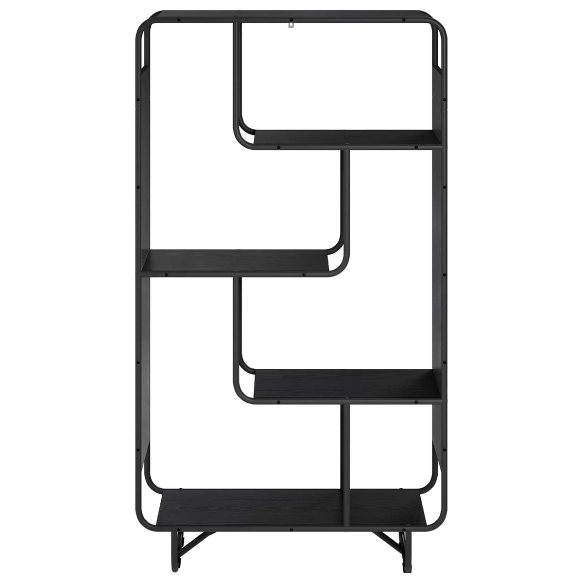 Hoge kast Zwart eiken 80 x 37,5 x 144 cm Bewerkt hout