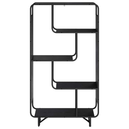 Hoge kast Zwart eiken 80 x 37,5 x 144 cm Bewerkt hout