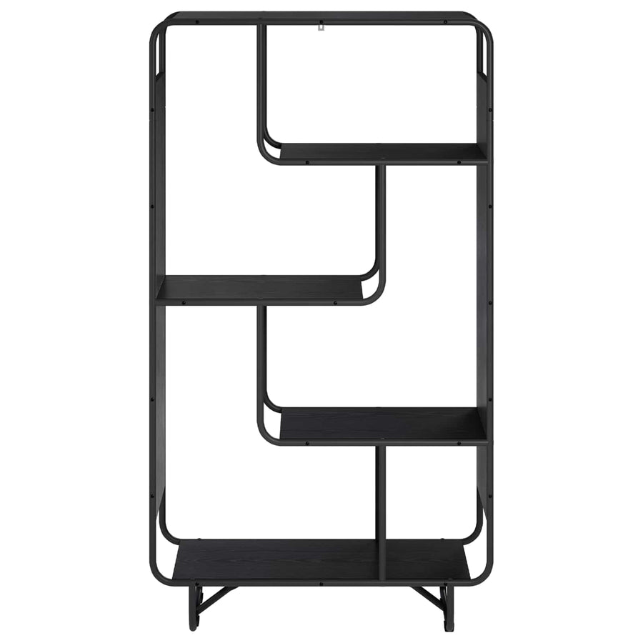 Hoge kast Zwart eiken 80 x 37,5 x 144 cm Bewerkt hout