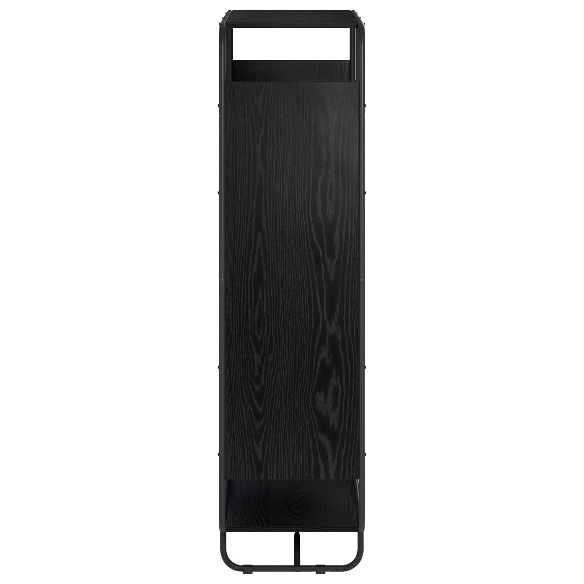 Hoge kast Zwart eiken 80 x 37,5 x 144 cm Bewerkt hout