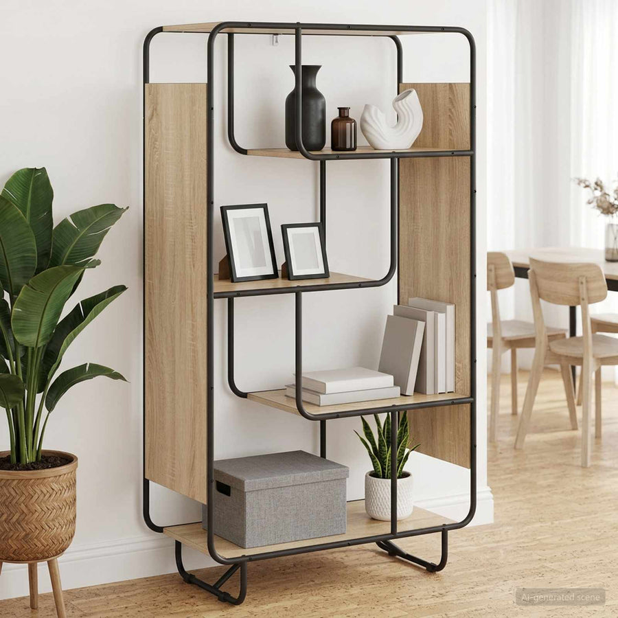 Hoge kast Sonoma Eiken 80 x 37,5 x 144 cm Bewerkt hout