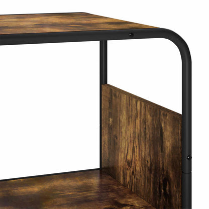 Hoge kast Gerookt eiken 80 x 37,5 x 144 cm Bewerkt hout