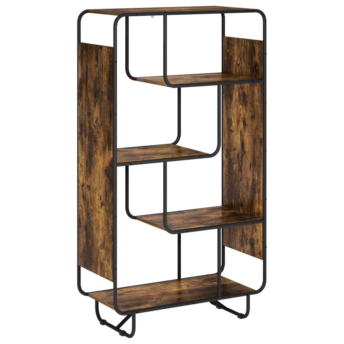 Hoge kast Gerookt eiken 80 x 37,5 x 144 cm Bewerkt hout