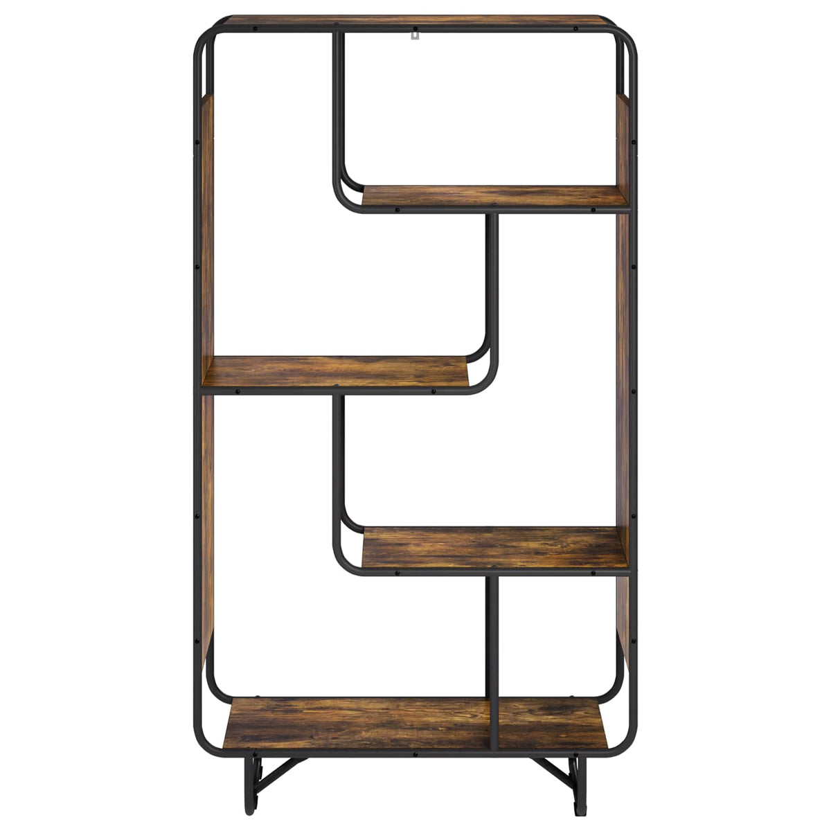 Hoge kast Gerookt eiken 80 x 37,5 x 144 cm Bewerkt hout