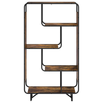 Hoge kast Gerookt eiken 80 x 37,5 x 144 cm Bewerkt hout