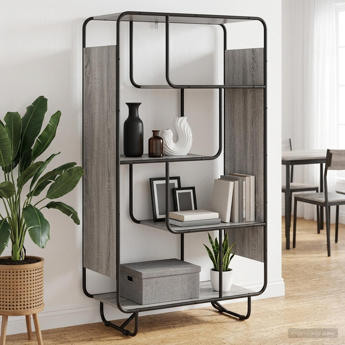 Hoge kast Grijs Sonoma 80 x 37,5 x 144 cm Bewerkt hout